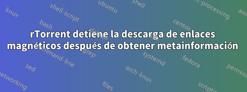 rTorrent detiene la descarga de enlaces magnéticos después de obtener metainformación