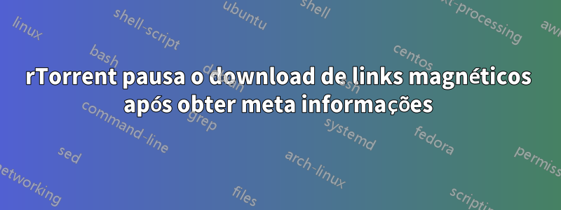 rTorrent pausa o download de links magnéticos após obter meta informações