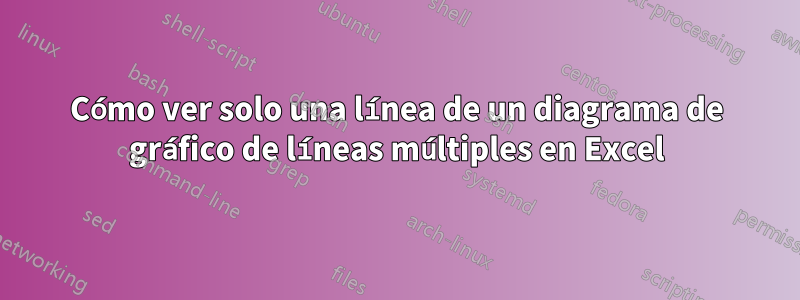 Cómo ver solo una línea de un diagrama de gráfico de líneas múltiples en Excel