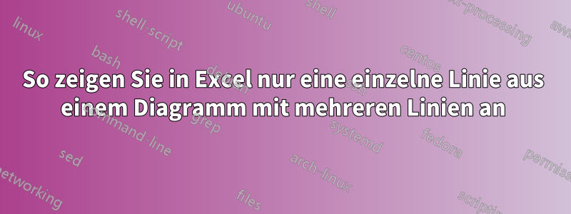 So zeigen Sie in Excel nur eine einzelne Linie aus einem Diagramm mit mehreren Linien an