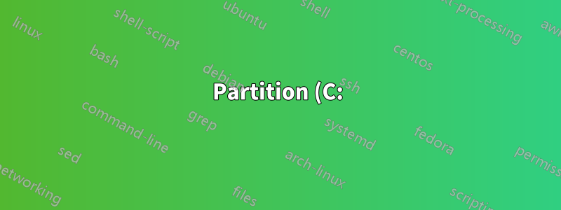 Partition (C:) kann nicht erweitert werden