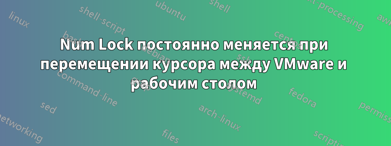 Num Lock постоянно меняется при перемещении курсора между VMware и рабочим столом