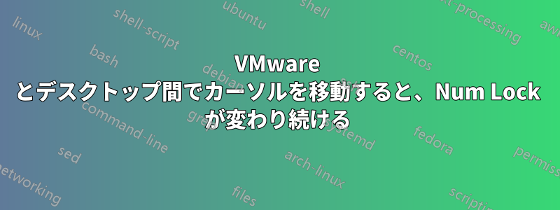 VMware とデスクトップ間でカーソルを移動すると、Num Lock が変わり続ける