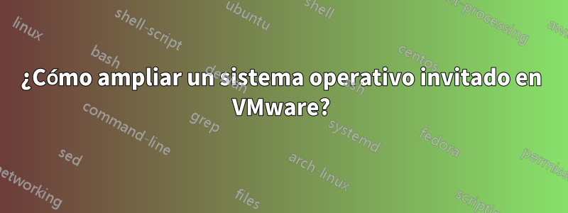 ¿Cómo ampliar un sistema operativo invitado en VMware?
