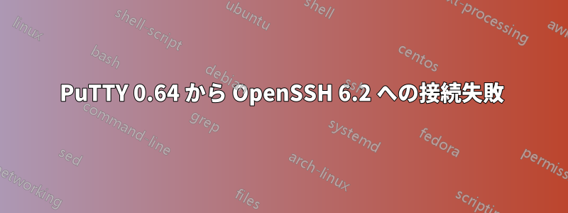 PuTTY 0.64 から OpenSSH 6.2 への接続失敗