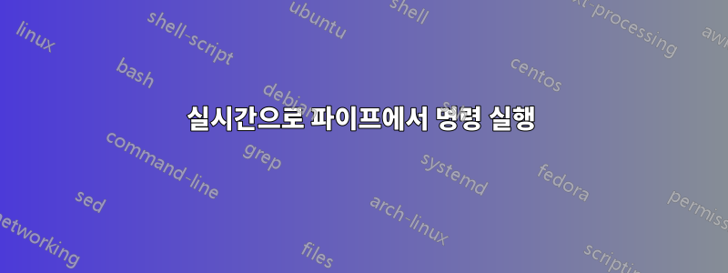 실시간으로 파이프에서 명령 실행