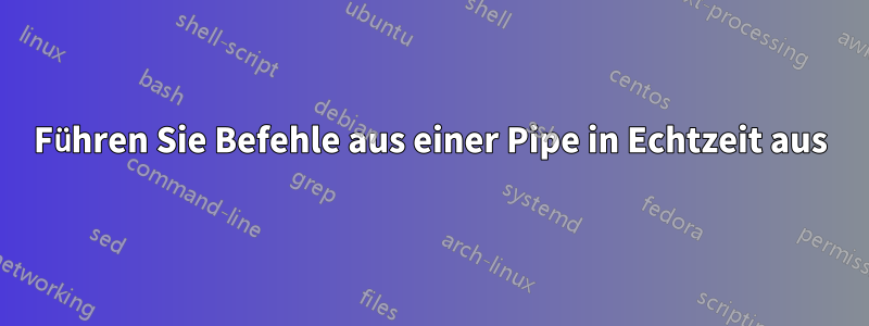 Führen Sie Befehle aus einer Pipe in Echtzeit aus