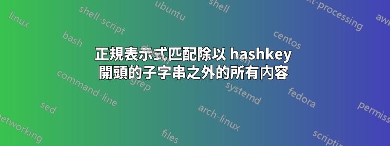 正規表示式匹配除以 hashkey 開頭的子字串之外的所有內容
