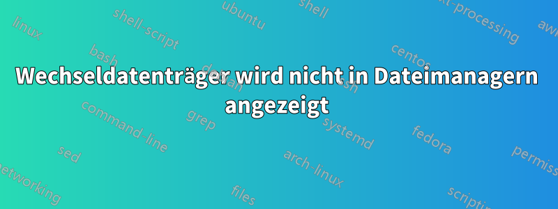 Wechseldatenträger wird nicht in Dateimanagern angezeigt