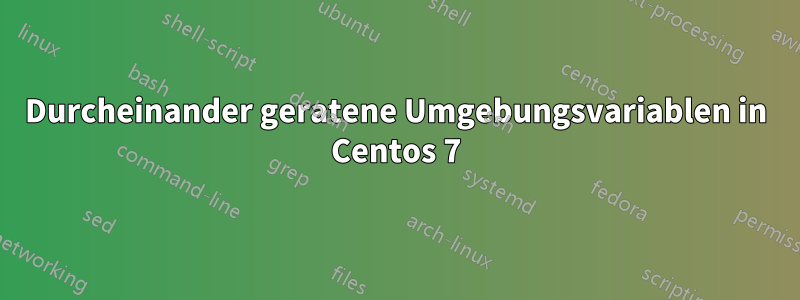 Durcheinander geratene Umgebungsvariablen in Centos 7