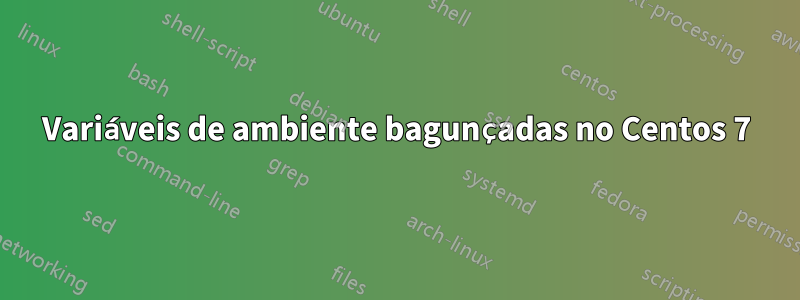 Variáveis ​​de ambiente bagunçadas no Centos 7