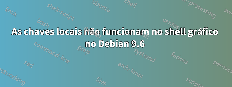 As chaves locais não funcionam no shell gráfico no Debian 9.6