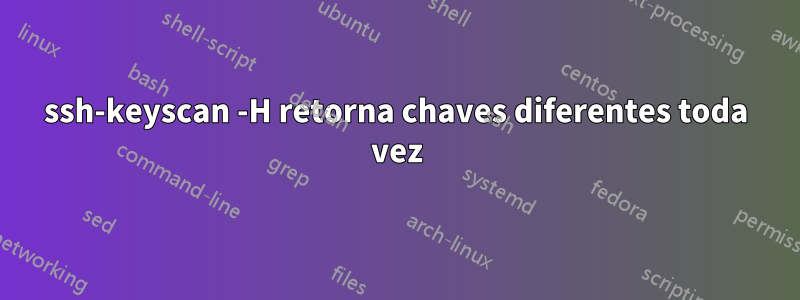 ssh-keyscan -H retorna chaves diferentes toda vez