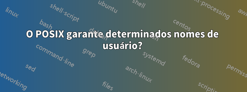O POSIX garante determinados nomes de usuário?