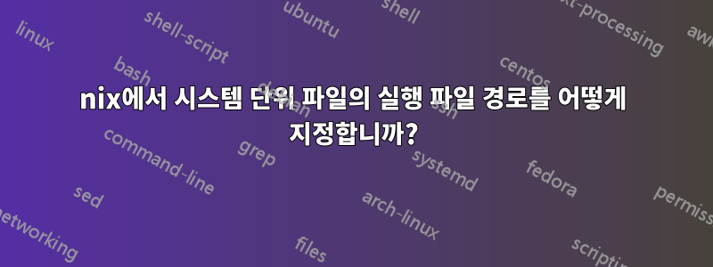 nix에서 시스템 단위 파일의 실행 파일 경로를 어떻게 지정합니까?