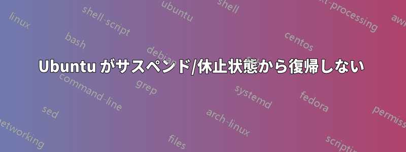 Ubuntu がサスペンド/休止状態から復帰しない