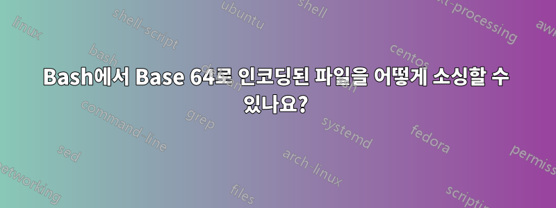 Bash에서 Base 64로 인코딩된 파일을 어떻게 소싱할 수 있나요?