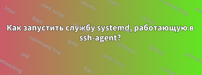 Как запустить службу systemd, работающую в ssh-agent?