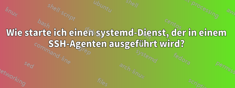 Wie starte ich einen systemd-Dienst, der in einem SSH-Agenten ausgeführt wird?