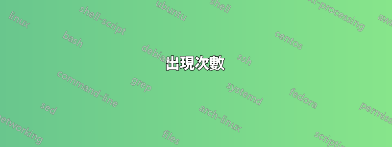 出現次數