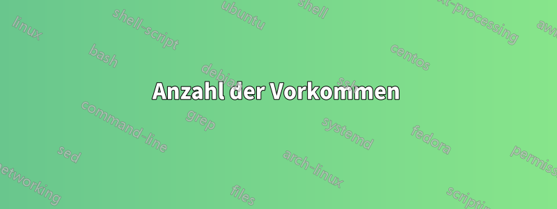 Anzahl der Vorkommen
