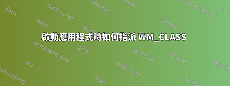 啟動應用程式時如何指派 WM_CLASS