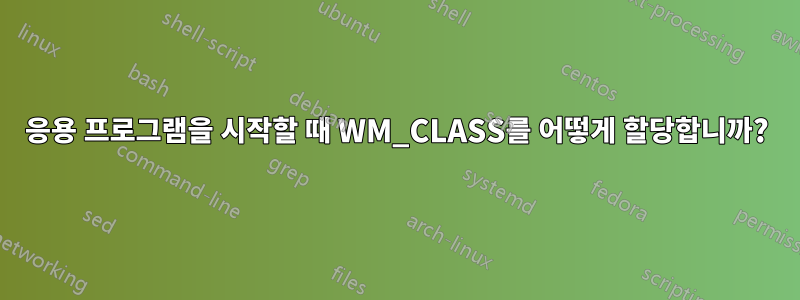응용 프로그램을 시작할 때 WM_CLASS를 어떻게 할당합니까?