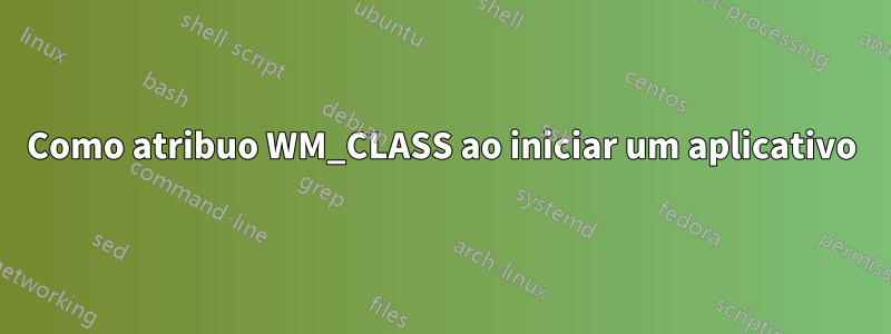 Como atribuo WM_CLASS ao iniciar um aplicativo