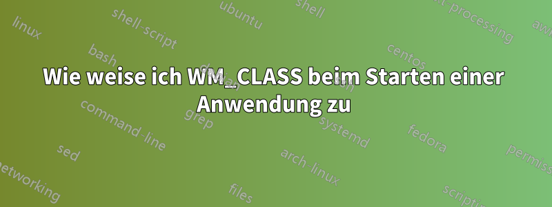 Wie weise ich WM_CLASS beim Starten einer Anwendung zu