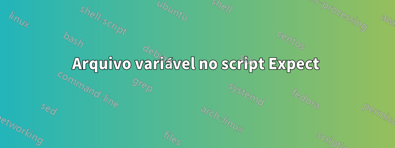 Arquivo variável no script Expect