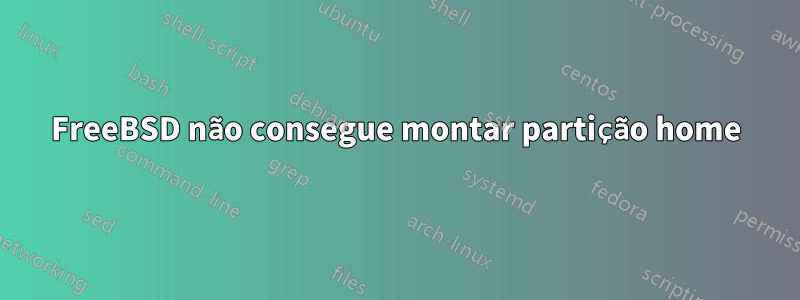 FreeBSD não consegue montar partição home