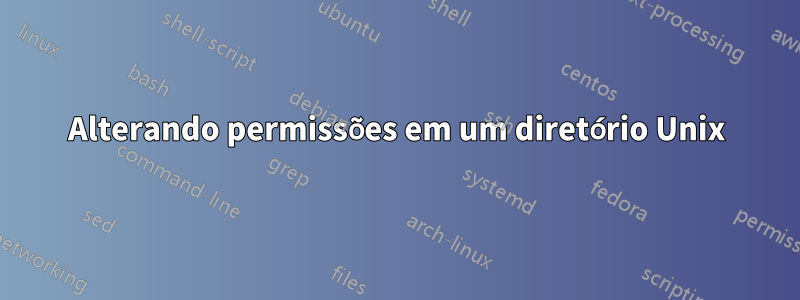 Alterando permissões em um diretório Unix