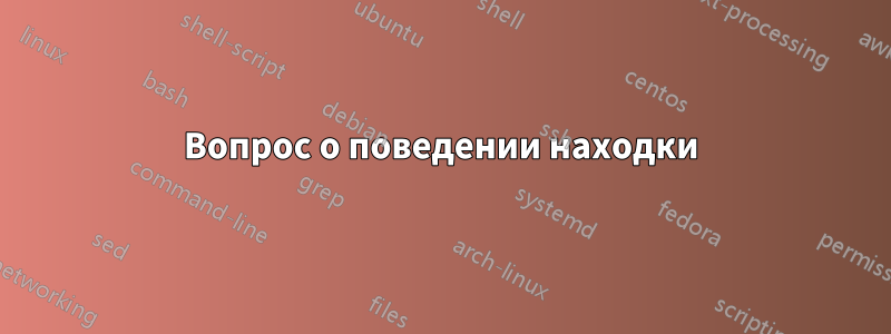 Вопрос о поведении находки