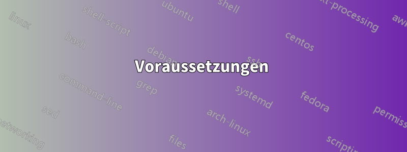 Voraussetzungen