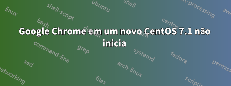 Google Chrome em um novo CentOS 7.1 não inicia