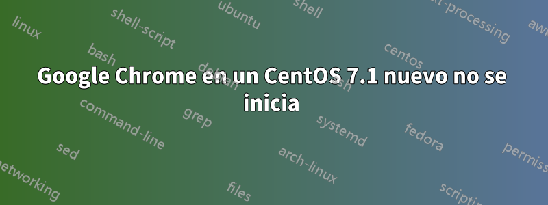 Google Chrome en un CentOS 7.1 nuevo no se inicia