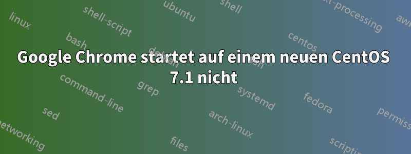 Google Chrome startet auf einem neuen CentOS 7.1 nicht
