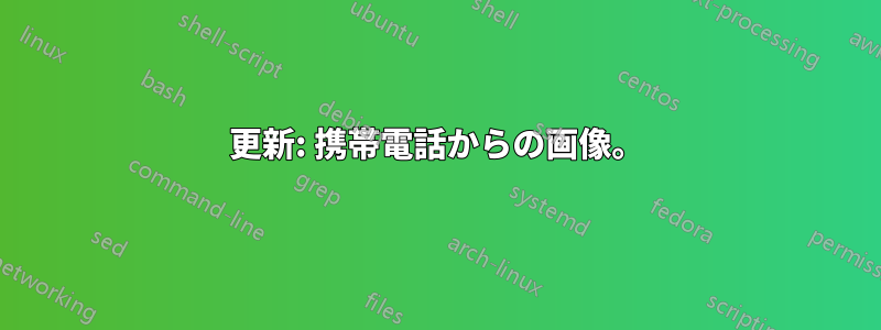 更新: 携帯電話からの画像。