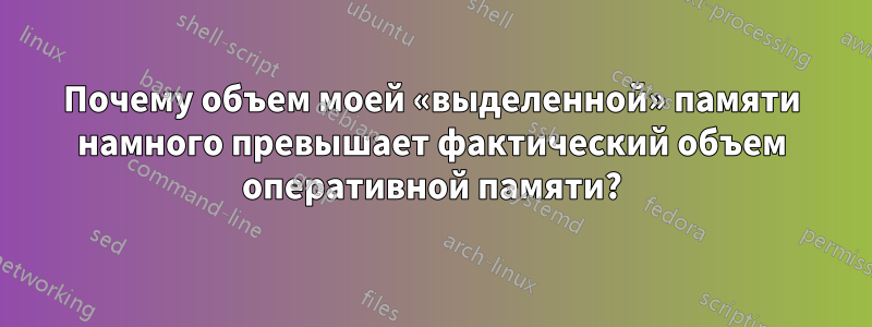 Почему объем моей «выделенной» памяти намного превышает фактический объем оперативной памяти?