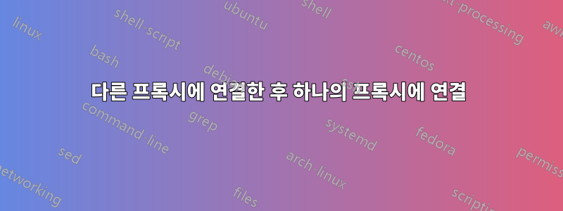 다른 프록시에 연결한 후 하나의 프록시에 연결