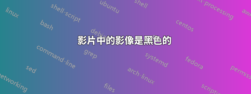 影片中的影像是黑色的