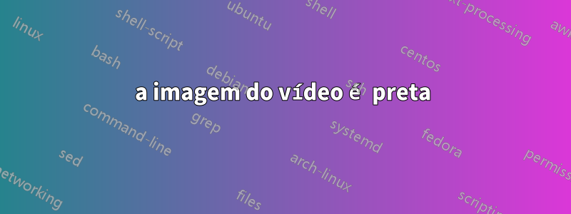 a imagem do vídeo é preta