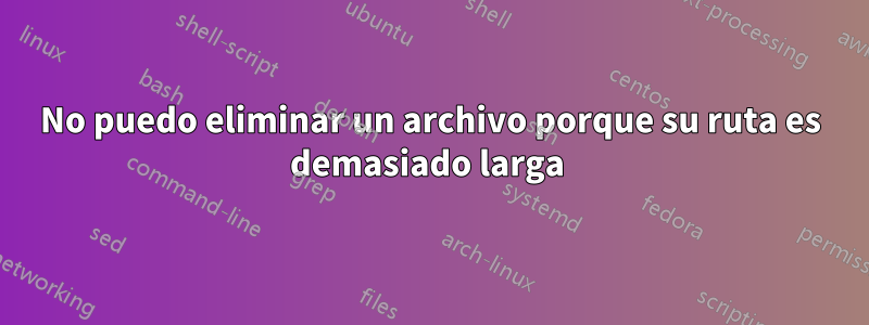 No puedo eliminar un archivo porque su ruta es demasiado larga 