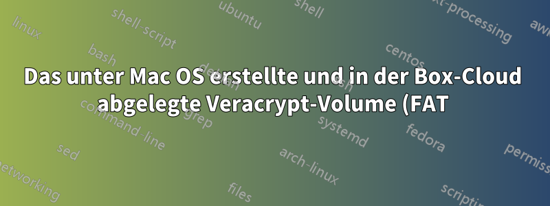 Das unter Mac OS erstellte und in der Box-Cloud abgelegte Veracrypt-Volume (FAT) ist unter Windows 7 leer.