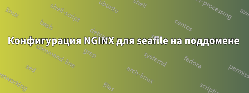 Конфигурация NGINX для seafile на поддомене