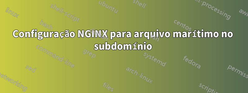 Configuração NGINX para arquivo marítimo no subdomínio