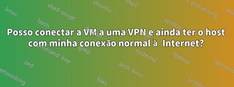 Posso conectar a VM a uma VPN e ainda ter o host com minha conexão normal à Internet?