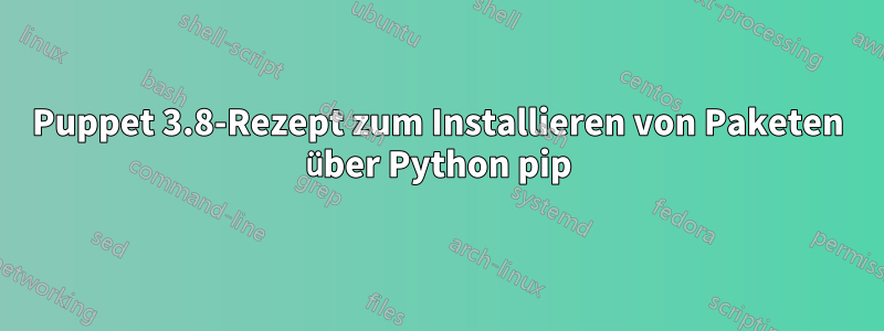 Puppet 3.8-Rezept zum Installieren von Paketen über Python pip