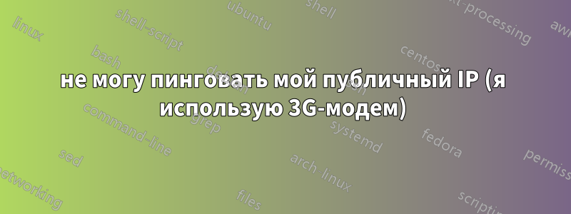 не могу пинговать мой публичный IP (я использую 3G-модем)