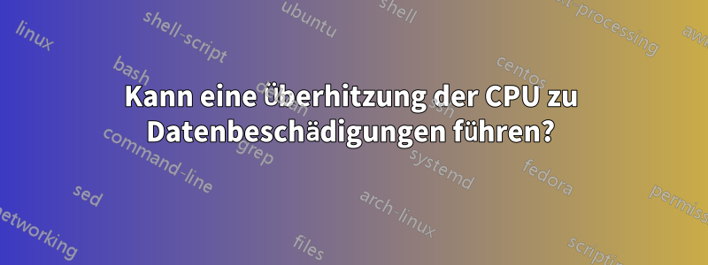 Kann eine Überhitzung der CPU zu Datenbeschädigungen führen?